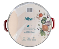 Altom Garnek emaliowany 24 cm 4,6 l pokrywka merlot indukcja - 1611128 - zdjęcie 4